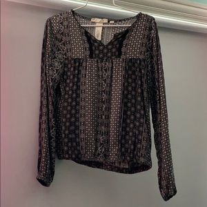 Boho Black and Grey Shirt